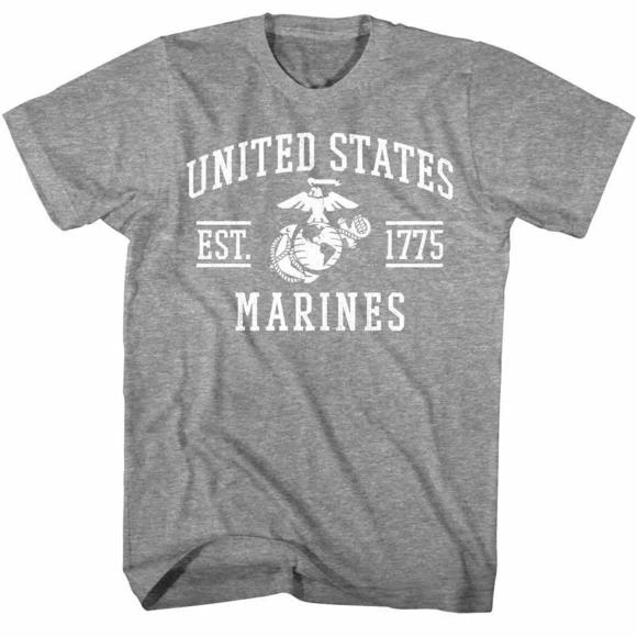 United States Marines Est 1775 Unisex T Shirt - Picture 1 of 4